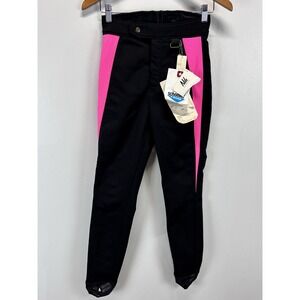 NEW! Vtg Nils Ski Stretch Black Stirrup Pants Size 6 R Women's High Rise USA